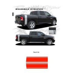 Dodge RAM 2009 up Truck Bed Stripes Graphic Kit – Red