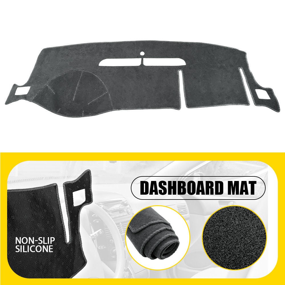 Dashboard Dash Board Cover Mat Carpet Gray Black Fit 2007-13 Chevrolet Silverado