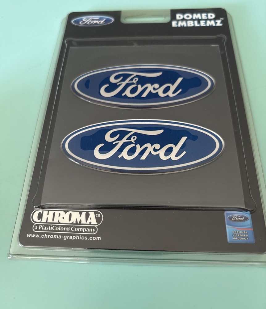 Ford Blue Oval Logo Sticker Plasticolor Chroma Emblem 9420 Ford Domed Emblemz 3″