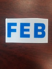 California License Plate Dmv Month Tag Sticker. (BLUE)