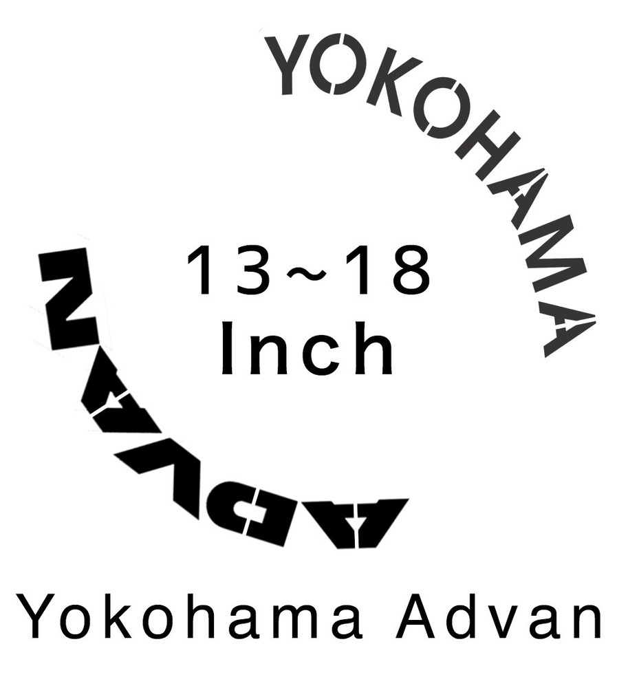 Tire Letter Stencil (Yokohama Advan) For Civic EF EG EK DC2 Kanjo JDM