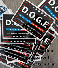 10 Pack D.O.G.E. Trump Musk Department of Government Efficiency Bumper Stickers