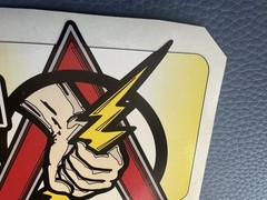 V Battery Racing RARE BIG Glossy Vinyl STICKER DECAL Auto 12/16 Volt Electronic