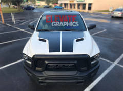 For Dodge Ram 1500 Graphics Sport Hood Stripes Decals Vinyl Stickers 2009-2018