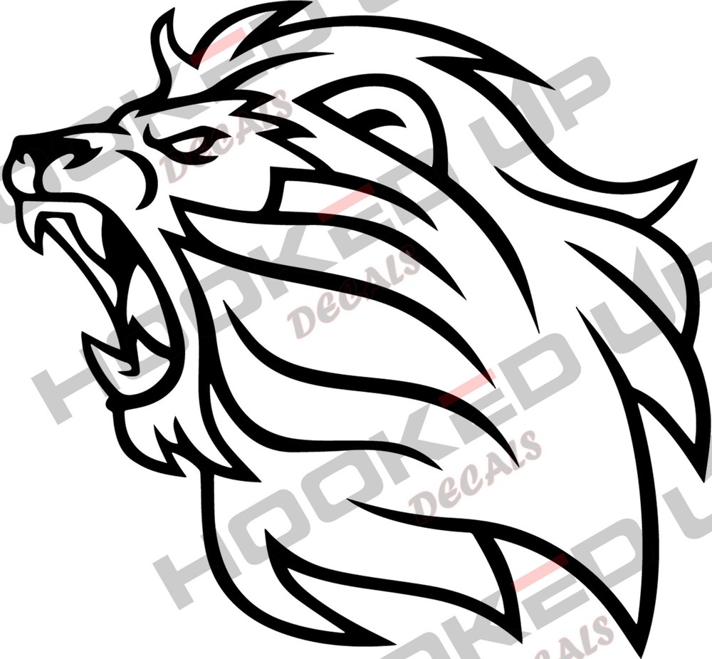 Lion Roaring Vinyl Transfer Decal