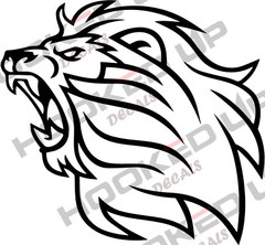 Lion Roaring Vinyl Transfer Decal
