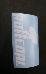 Roll Coal Diesel /White/ Vinyl Truck Window Decal # R-1