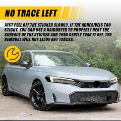 For 2022-2025 Honda Civic Headlight Side Marker Vinyl Overlay Tint Decals Black