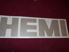 DODGE CHRYSLER PLYMOUTH 426 440 345 392 5.7 HEMI DIE CUT 22 INCH DECAL GOLD