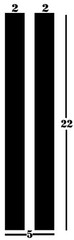 Universal 2″ Racing Hash Fender Stripe Set Vinyl Decal Stickers
