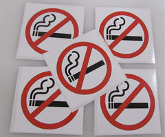 NO SMOKING Symbol Sticker Decal DOT & OSHA FIRE SAFETY Buy 1 Get 1 FREE