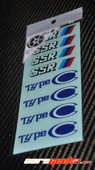 JDM RESTORE JAPAN MATERIAL SSR TYPE-C RS HIGH QUALITY REPLACEMENT DECAL STICKER