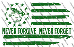 Bone Frog,Never Forgive,Never Forget,Flag,We The People,Military,,,Vinyl Decal