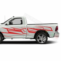 Splash Brush Side Doors Stripes Wrap Decal Sticker for Dodge Regular Cab 1500