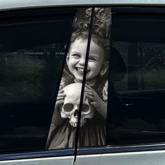 2x NUN Jesus Samurai Car Center Pillar Sticker B Pillar Film Decoration