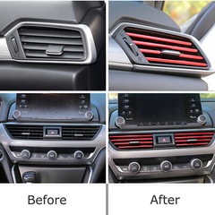 10 PCS Car Interior Air Conditioner Outlet Decoration Stripes Cover Accessories