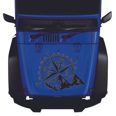 Compass Mountain Vinyl Decals For Car Camper Van Caravan Sticker Graphic Decor
