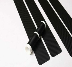 Carbon Fiber Car Door Sill Scuff Cover Scratch Protector Vinyl Decal Sticker 4x