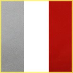 Universal 4/16″ 2-Color Pinstripe (Duo-Tone) 02045285- Cardinal Red/Silver Met.