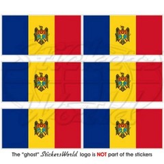 MOLDOVA Moldovan Flag 40mm (1.6″) Vinyl Bumper Stickers Decals X6