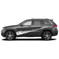 Diagonal mud splash graphics stickers decal compatible with Jeep Grand Cherokee