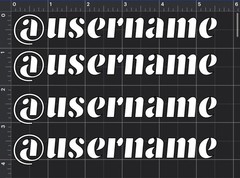 NEW 4X Silver/white Reflective social media USERNAME Instagram Vinyl Decals