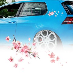 Pink Blossom Cherry Vinyl Car Sticker Flower Sakura Windshield Bumper Decal