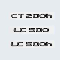 3D Chrome Glossy Black ABS Letters Number CT200h LC500 LC500h HYBRID Emblem