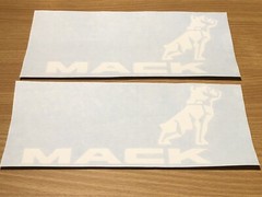 Mack Truck 8” (set Of 2) White Body Decal Sticker Logo New Custom Semi Trucks