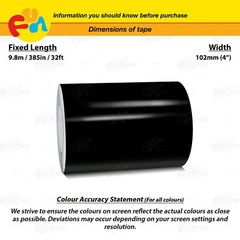 GLOSS BLACK 4″ PIN STRIPE Car Model Motorcycle Decal TAPE Vinyl Sticker 102mm