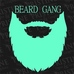 Beard Gang Decal 6″ x 6.5″ Inch by Pristine Signs & Graphics,LLC MADE IN THE USA