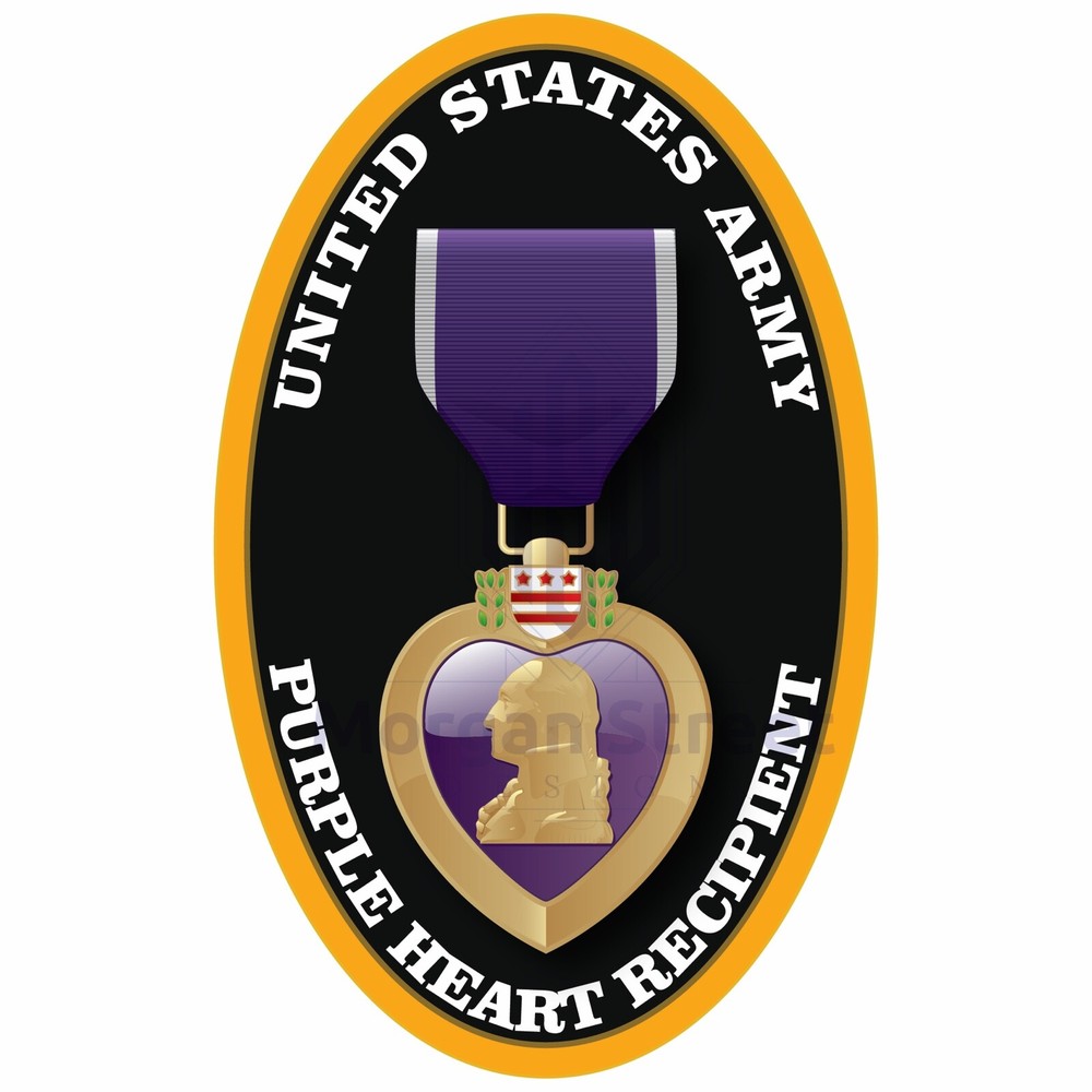 US Army Purple Heart Recipient Decal Sticker Veteran