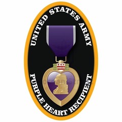 US Army Purple Heart Recipient Decal Sticker Veteran