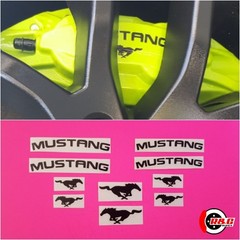 R&G HIGH TEMP Brake Caliper Decals Stickers Combo Set of 10 Fits Mustang (Black)
