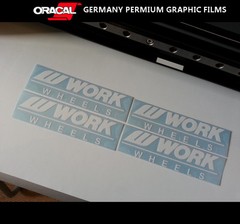 4 Pics WORK WHEELS RACING JDM vinyl Decal Sticker