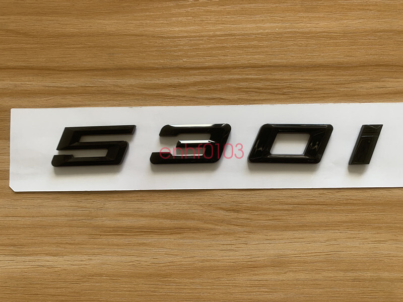 Gloss Black 3D ABS Letters Trunk 530i Emblem Rear Badge for BMW 2017-2022 530i