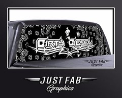 Dirty Diesel Rear Window Perf Graphic Decal Tint Coal Roller Chic Truck SUV