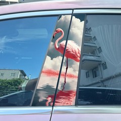 2pcs Car Center Pillar Sticker B-Pillar Protective Film Decoration Decals