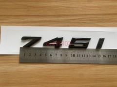 Gloss Black 3D ABS Letters Trunk 745i Emblem Rear Badge for BMW 2017-2022 745i