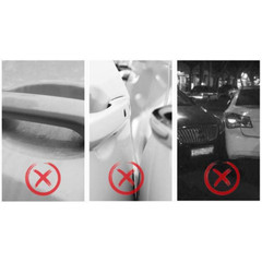 8 Pcs Reflective Car Door Handle Sticker Anti-scratch Guard Warn Decal Strip US