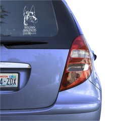 BELGIAN MALINOIS CLEAR VINYL DECAL STICKER FOR CAR OR TRUCK WINDOW,DOG ART PRINT
