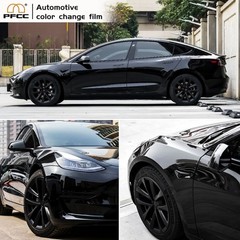 Tesla Model 3 20-23 Paint Protection Film Color Change Piano Black PreCut Kits
