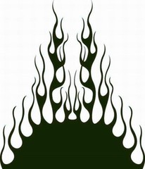 FLAME HOOD #65 DECAL VINYL GRAPHIC CAR TRUCK AUTO SUV VAN SEMI CROSS OVER BLAZE