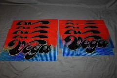 Chroma Graphics Vintage Spectra 70s 80s Auto License Plate Decal Chevy Vega