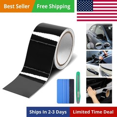 Gloss Black Vinyl Wrap for Chrome Delete, 3 Inch x 30ft Automotive Grade Self…