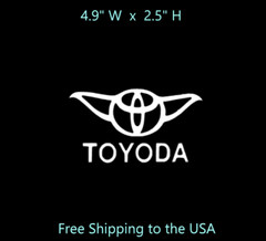 ToYODA Vinyl Window Decal Glossy White # T-1