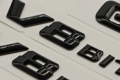 4Pcs Gloss Black 3D Emblems for AMG G63 V8 Biturbo Side Rear Badges