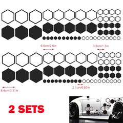 2 Set Honeycomb Car Decals Vinyl Graphics Hexagonal Sticker DIY Car Body Sticker