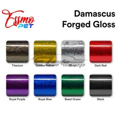 PET Damascus Steel Forged Gloss Titanium Car Vinyl Wrap Decal Sticker Sheet Film