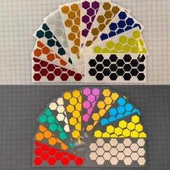 20 Reflective 1.75″ x 1.52″ ELG Hexagons (10 Different Colors) Sticker Decal